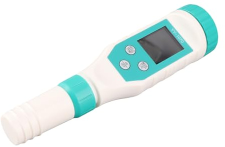 Kavolet PH Messgerät Pool, 7 in 1 Wasserqualität Tester, Chlor, pH-Wert, insgesamt gelöste Feststoffe, SALZ, ORP, FAC, EC-Temperatur Messgerät, für Trinkwasser, Aquarien, Aquakultur, Schwimmbäder