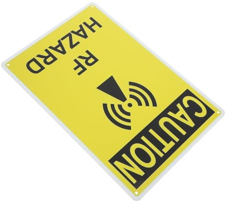SOLUSTRE Warning Signs for Radio Frequency Hazards Factory Warehouse Safety Easy Install Sturdy Wall Sign Gd20-s-22