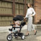OHMG Kinderkraft 3-in-1-Kinderrad, mitwachsend, Laufrad, skalierbar, Baby-Trike, mit faltbarer Sonnenblende und abnehmbaren Pedalen (schwarz - 1)