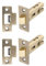 DIRECT DOOR HANDLES® 63mm Tubular Mortice Latch (CE Fire Rated) with Striker Plate, Antique Brass for Internal Timber Doors (Pack of 2no.)