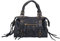 Gave Lux Damen-Umhängetasche aus echtem Wildleder. Handwerkliches Produkt. Hergestellt in Italien GLX220609123FBG Blau 25x15x10 cm