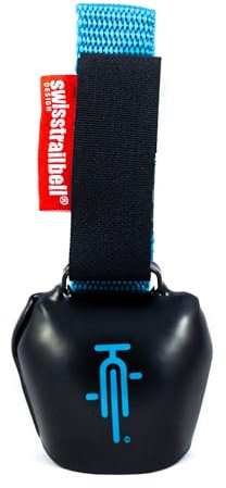 swisstrailbell® Mexico Edition Deep Black: TürkisBike, türkises Band, Fahrradklingel, Trailbell, Signalglocke
