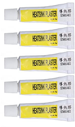 CPU-Wärmeleitpaste, Wärmeleitpaste, 5 Stück, 300 ℃, Hitzebeständiges Silikonfett mit Starker Bindung für Elektronik und 3D-Drucker