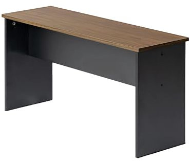 FURNITABLE 2er Set Hocker Holzbank Garten Pflanzenständer Blumenständer Pflanzen Bank Parkbank 90x30x45cm Bänken Walnuss & Schwarz