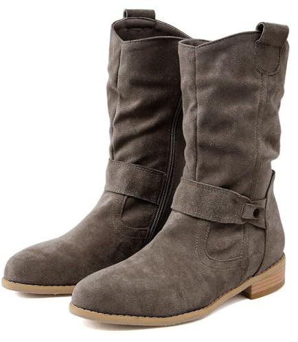 BGFIPAJG Idee Regalo Per Natale Stivali Donna Pelle Vera Gamba Larga Stivaletti Bambina 35 Scarpe Donna Stivaletto Elegante Stivali Alti Marroni Scamosciati Donna Stivali Pelliccia Impermeabili