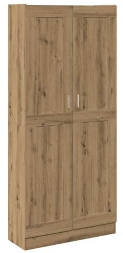 vidaXL Buffet Haut chêne Artisanal 82,5x30,5x185 cm Bois d'ingénierie, Buffet, Meuble de Rangement, Armoire Haute, Armoire, Armoire latérale