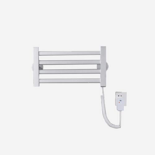 Scaldasalviette elettrico per bagno a parete piccolo radiatore piatto 505x265x60mm 45W 220V IPX4 impermeabile acciaio bianco