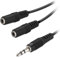 pluX 3.5mm Headphone Splitter 3.5mm Male to 2 Dual 3.5mm Female Earphone Jack Adapter Headset Splitter Stereo Audio Y Splitter Compatible with iPhone Samsung PS4 Switch Tablets PC Laptop MP3-35cm