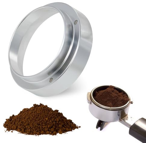 Anillo Dosificador de café accesorios cafe Embudo Dosificador Magnético de Acero Inoxidable Accesorios Cafetera para Filtro Herramientas de Espresso tools (Plateado, 58mm)
