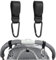 2 Pack Pram Hooks - PU Leather Pram Clips - Suitable for Backpacks, Diaper Bags, Shopping Bags - Pram Bag Clips for Strollers - Ideal for Outdoor Use(Black)