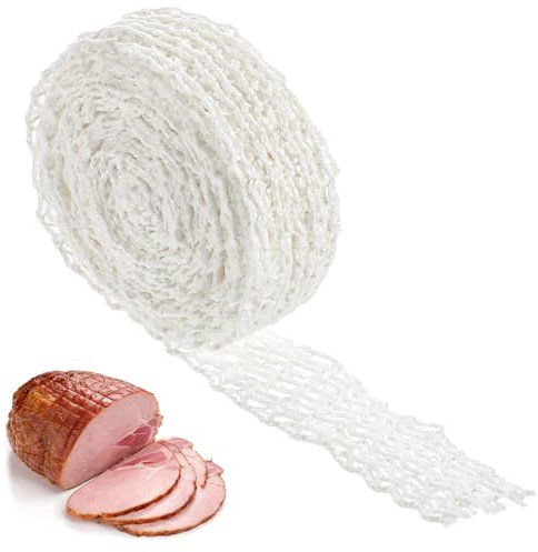 5m Meat Netting Roll Ham Sock Elastic Netting Elastic Smoked Meat Poultry Ham Netting Meat Butcher Twine Net Mesh Poultry Ham Netting Smoked Meat Butcher Twine Net Roll Wrapping Net