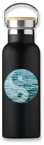 Water Yin and Yang Ocean Vacuum Flask, Eco Bottle, Coffee Thermal Cup