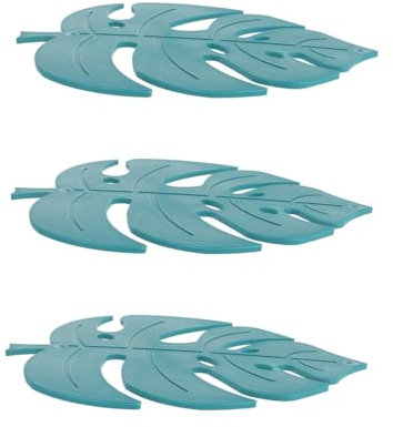 Didiseaon 3Pcs Heat Insulation Mat Leaves Shape Skid Cushions for Kitchen and Dining Straw Placemats for Plates Bowls and Cups Housewarming