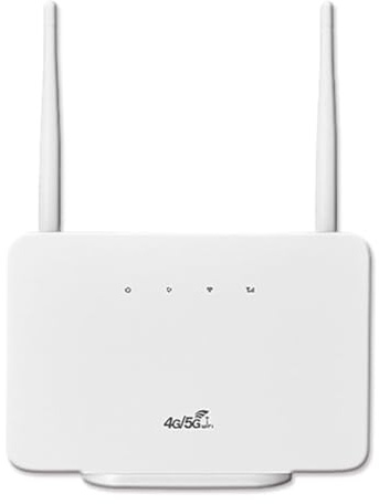 Cpolebev Router Wireless 4G 300Mbps 4G LTE CPE Router Modem Antenna Esterna con Slot per Scheda SIM Connessione Internet Spina UE