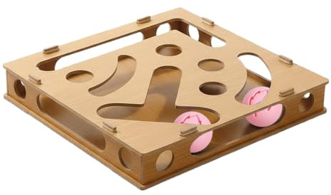 KAHDGSS Multifunktionales Katzenspielzeug Aus Holz REGT Die Neugier An. Haltbarkeitsstruktur Für Aktive Kätzchen Innenbereich. Haltbarkeitsspielzeug Für Haustiere Aus Holz