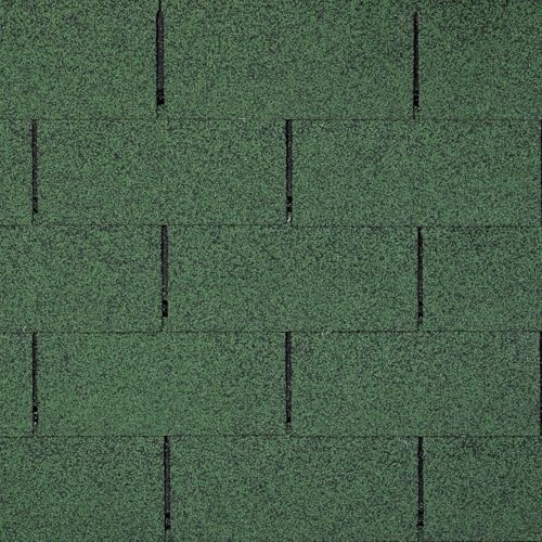 TIMBELA Bitumen-Dachschindel-Set Trio T331GREEN – Farbe Grün, wasserdichtes Dach-Set mit Firstelementen und Nägeln für Holz-Gartenhaus Modell M331