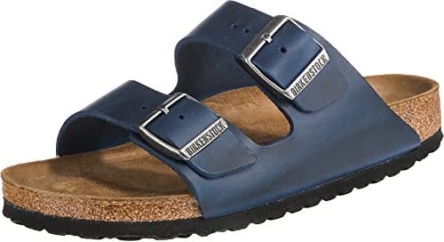 Birkenstock Unisex - Erwachsene Arizona 51061, Clogs & Pantoletten aus Birko-Flor, Blau (Blau), EU 46 (normal)