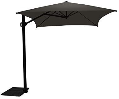 Maffei Art 137q Kronos rechteckiger Ampelschirm cm 300x200, Stoff PolyMa. Made in Italy. Farbe Grau