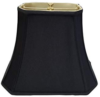 Royal Designs rechteckiger Eck-Lampenschirm, schwarz, 15,2 x 20,3 x 22,9 x 25,6 cm