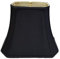 Royal Designs rechteckiger Eck-Lampenschirm, schwarz, 15,2 x 20,3 x 22,9 x 25,6 cm
