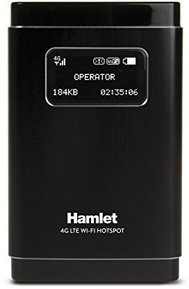 Hamlet HTSPT4GLTE - Router portatile Hot Spot 4G LTE portatile. Download 100 Mbps / Upload 50 Mbps. Display OLED