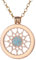 Morella Halskette Damen Gold 70 cm Edelstahl mit Amulett und Coin 33 mm in Schmuckbeutel Herzornament