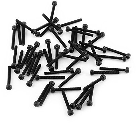 M3 Kit de Assortiment Vis Boulon Tête Cylindrique Six Pans Creux en Acier Allié M3 x 4-50mm(M3*25mm, Partiellement filetée-50pcs)