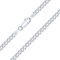 Planetys - Flache Panzerkette Diamantiert 925 Sterling Silber Rhodiniert Kette - Halskette - 3.30 mm Breite Längen: 50 cm