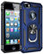 SORAKA Case for iPhone 5/iPhone 5S/iPhone SE 2016 with 360 degree rotation Ring Stand Soft Slim Fit Silicone Case Shockproof Anti-fingerprint Case with Metal Plate for Magnetic Car Phone Holder Blue
