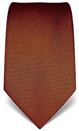 Vincenzo Boretti Herren Krawatte reine Seide strukturiert edel Männer-Design zum Hemd mit Anzug für Business Hochzeit 8 cm schmal/breit orange