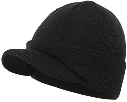 Magracy Herren Strickmütze Gr. Einheitsgröße, Schwarz