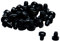 sourcing map 32Stk. Anschlagpuffer Transparent Stoßstangen Gleiten Möbel für Glas Tisch Antikollision Eingebettet 6mm Schwarz