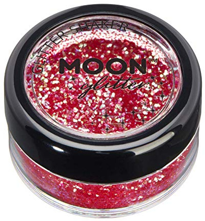 Iridescent Glitter Shakers by Moon Glitter - Cherry - Cosmetic Festival Makeup Glitter for Face, Body, Nails, Hair, Lips - 5g