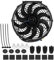 Akozon Ventola di raffreddamento per auto Universale 12 Pollici 12V 80W rumore basso portatile nero mini ventilatore elettrico con kit di montaggio