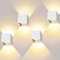 ledmo 4 Stücke LED Wandlampen Innen 12W Wandleuchte Aussen Mit Einstellbar Abstrahlwinkel Außenwandleuchte LED Warmweiß 3000K Wandbeleuchtung IP65