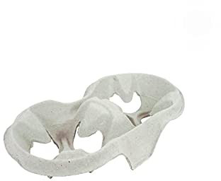 TELEVASO 100 uds - Portavasos de Fibra de Papel, portavasos ecológicos - portavasos Capacidad para 2 Vasos - Biodegradables y reciclables - Resistentes y aislantes al Calor