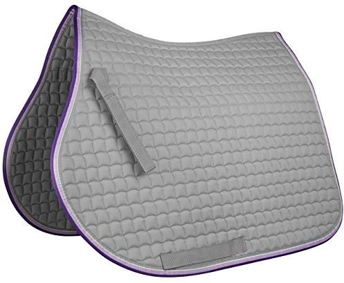 York Schabracke Ever Sattelunterlage Reitunterlage Vielseitigkeitsschabracke (grau)
