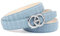 Anthoni Crown Damen Ledergürtel Gürtel, Himmelblau, 75