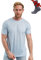 Premium Merino Shirt Herren Kurzarm - Thermooberteile 100% Merino Unterwäsche Herren + Wanderwollsocken (Arctic Blue, Medium)