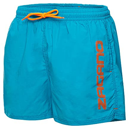 Zagano Adam Lipski Badehose Herren 5115 - Badehosen Männer Schwimmhose - Badeshorts - Bad Strand Boxer Shorts for Men - Kurze Hosen - Trainingshose Beachshorts Peacock blau Gr. XL