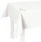 LILENO HOME Tischdecke abwaschbar als Meterware [140x280cm] in Weiß - Gesäumte Polypropylen Gewebe Tischdecke wasserdicht mit Fleckschutz