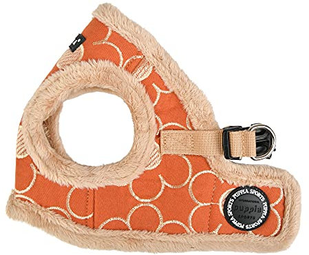 Puppia Brustgeschirr für kleine und mittelgroße Hunde - Florent Harness B - verstellbar und komfortabel, Orange, M