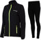 Airtracks Damen Thermo Winter Fahrradtrikot Set Pro Line - Thermo Fahrradjacke Pro Line + Thermo Fahrradhose Lang - Warm Winddicht - schwarz - L