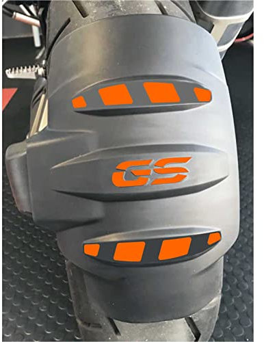 Black Doves Graphics – 3 Adesivi Rifrangenti Parafango Posteriore compatibili con BMW R1200GS 2013–2018 e R1250GS 2019–2023 (arancione)