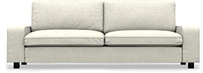 comfortly Ersatzbezug für 3-Sitzer-Sofa, handgefertigt, kompatibel mit KIVIK 3-Sitzer-Couch – nur Bezüge (strapazierfähig, cremefarben)