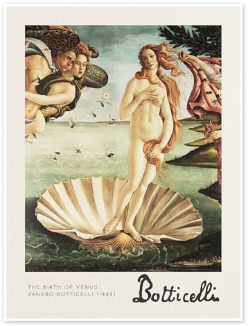 The Birth of Venus Poster von Sandro Botticelli 60 x 80 cm Wandbilder Wanddeko