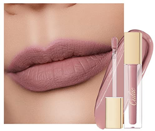 Oulac Flüssiger Matt Lippenstift, Pinky Nackt Lippenstifte, Langanhaltend mit Kussechter, Intensiver Farbabgabe, präzisem Applikator, Mattem Finish, Vegan Clean Beauty, Liquid Lipstick 4,5 ml (M16)