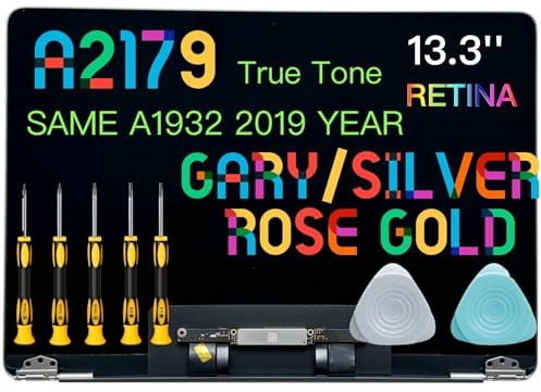seven puppy (Gold=Rose Gold) SEVENPUPPY Ersatzdisplay für MacBook Air A1932 (13, 2019) / A2179 (13, 2020) – EMC 3184/3302 – Retina LED-LCD Bildschirm Komplettmontage, A+++