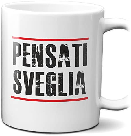 STAMPATEK Tazza Colazione Pensati Sveglia, Tazze Divertenti Regalo Donna Compleanno, Tazza Regalo Collega, Regali Divertenti Donna, Idea Regalo Donna Tazza Tisana, Pensierini Originali