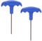 sourcing map 2pcs H2.5 T-Handle Hex Key Wrench 2.5mm S2 Steel T-Key Inner Hexagon Spanner Repair Tool